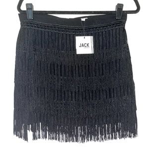 Jack by BB Dakota fringe black skirt size 2 or S NWT